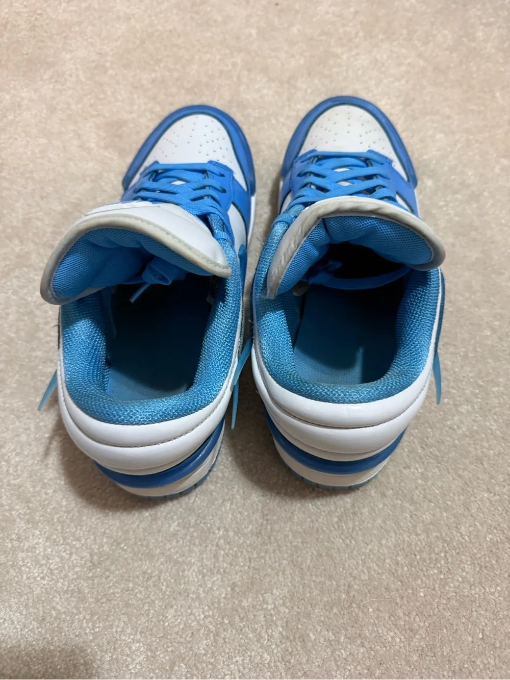 Nike Kids Blue and White High-Top Sneakers